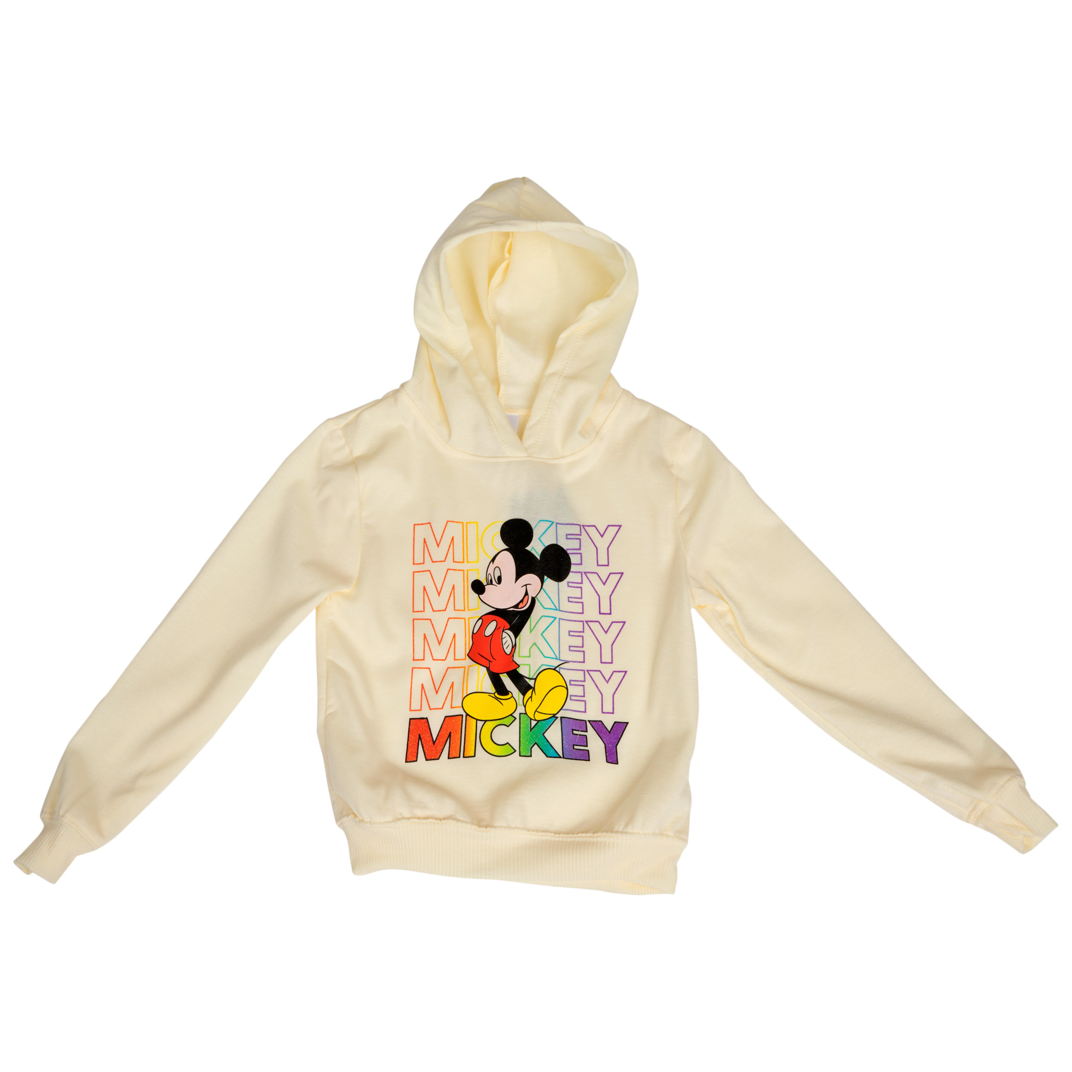 Disney Classic Mickey Mouse Colorful Names Youth Hoodie